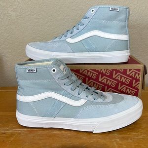Vans Crockett High pastel blue white pop Cush men’s size 8.5 or women’s size 10